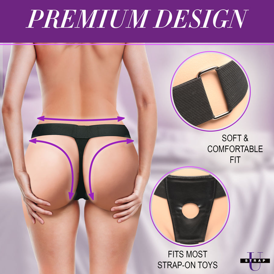 Thrusting & Vibrating Strap-On w/ Harness