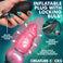 buy Girthy Likan body-safe inflatable silicone fantasy anal plug pink emerald wellness