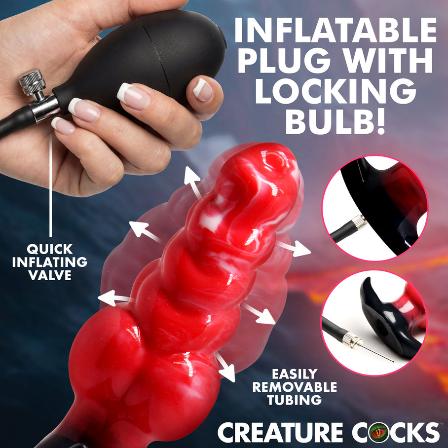 Blaze inflatable anal plug adjustable girth 7.4 insertable body-safe couples solo