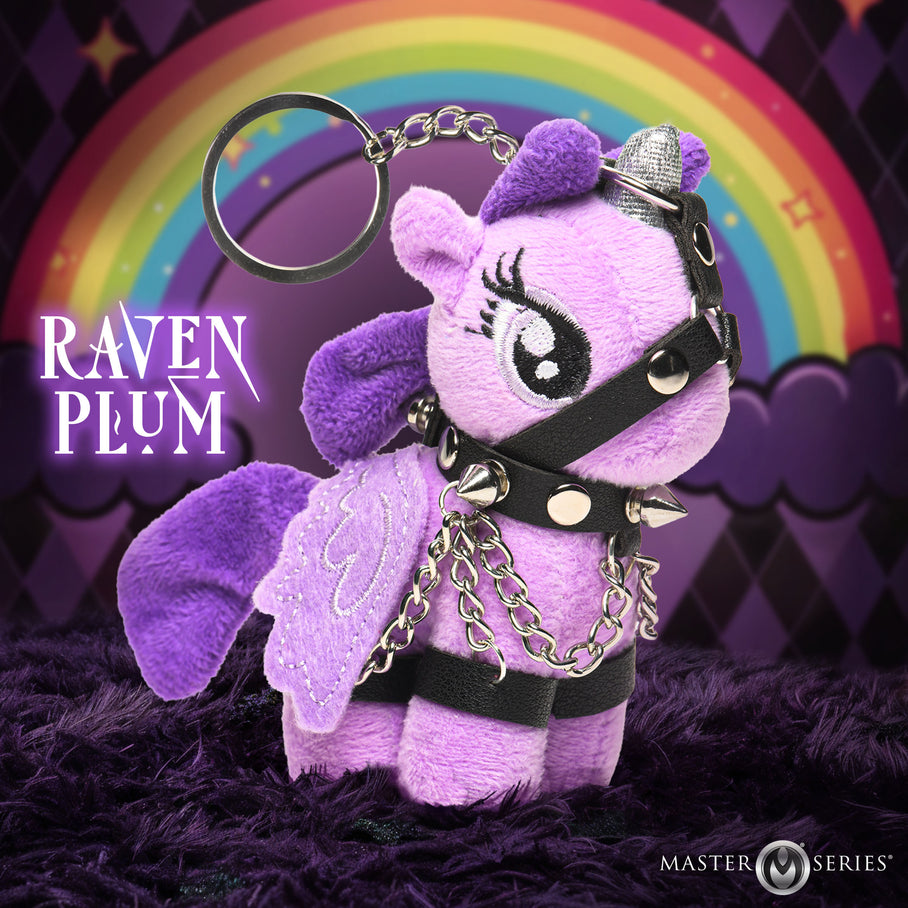 Raven Plum Bondage Pony Keychain Master Series purple plush small
keychain