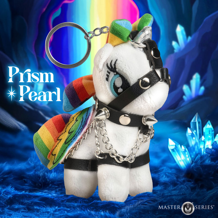 Prism Pearl Bondage Pony Keychain Master Series rainbow plush small