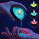 Burning Heart Blacklight Reactive Heart Drip Candle (Set of 3)