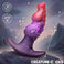 best body-safe P-spot fantasy silicone butt plug Dragon Master ombre sparkle wellness