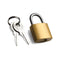 copper finish brass padlock for collar accessories compact 2 keys couples lock
