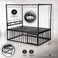 Submission Bondage Bed with Built-In Cage
