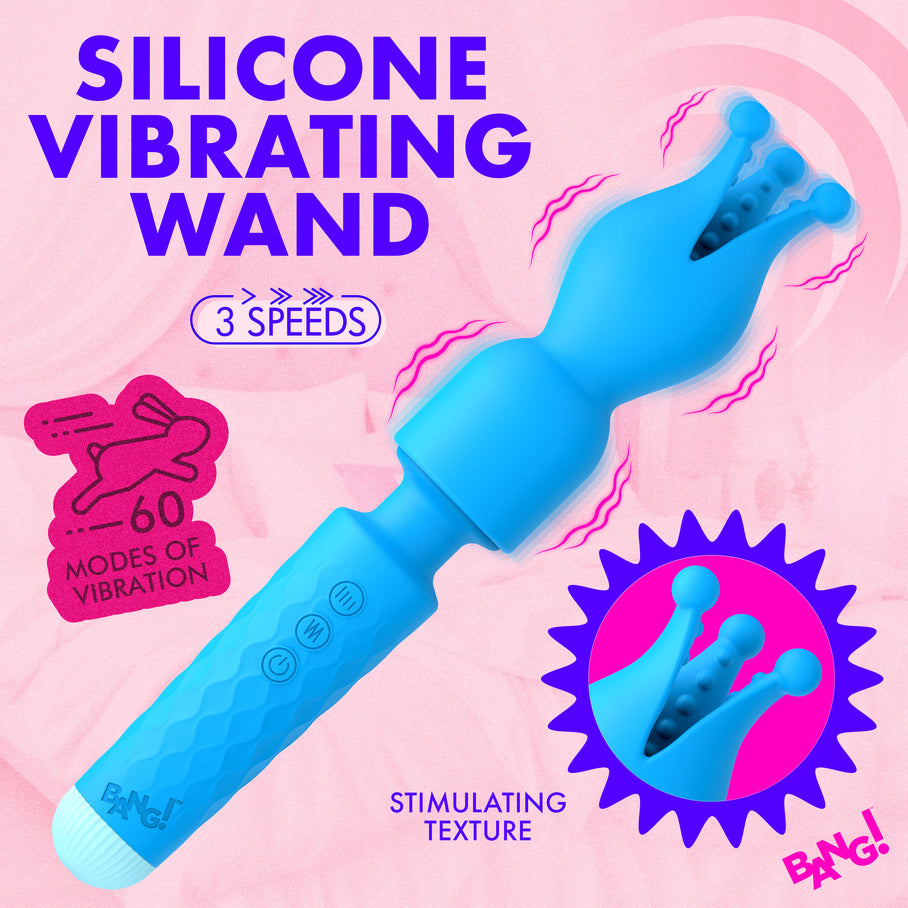 Silicone Vibrating Wand & Teaser Attachment