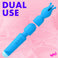 Silicone Vibrating Wand & Teaser Attachment