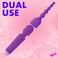 Silicone Vibrating Wand & Anal Beads Attachment