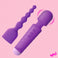 Silicone Vibrating Wand & Anal Beads Attachment