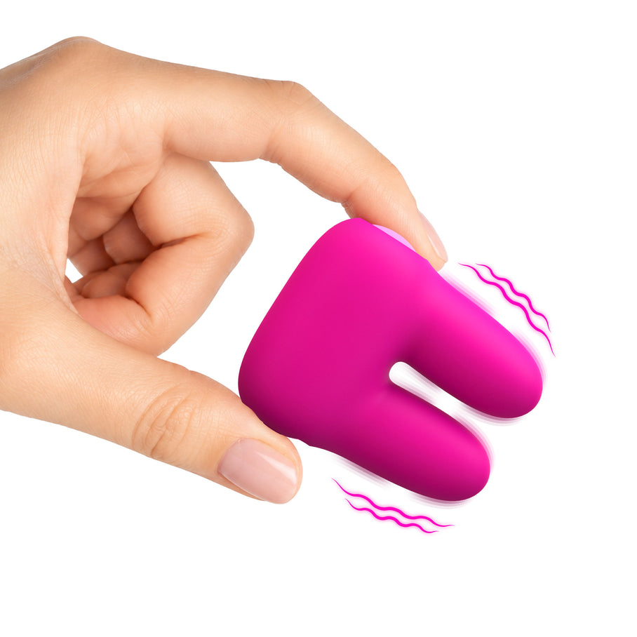 Rechargeable Pink Bang! Dual Silicone Vibrator with USB cord