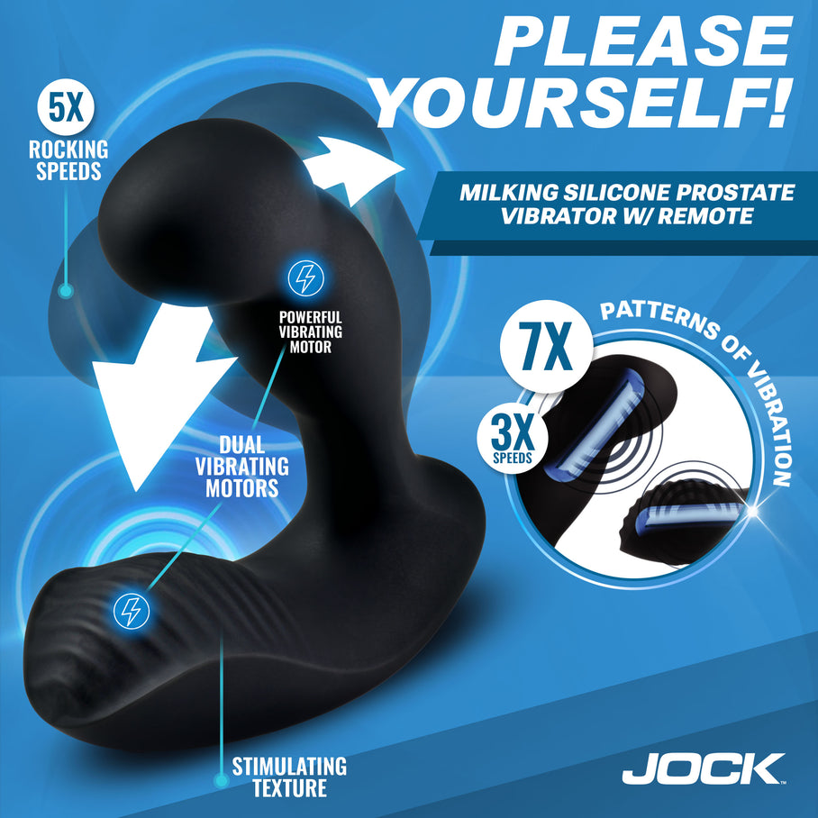 Prostate massager with milking motion and vibration body-safe silicone toy