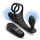 Waterproof rechargeable solo vibrating harness with cock ring and anal plug