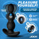 three bead silicone anal massager with motorized gyrating tip remote