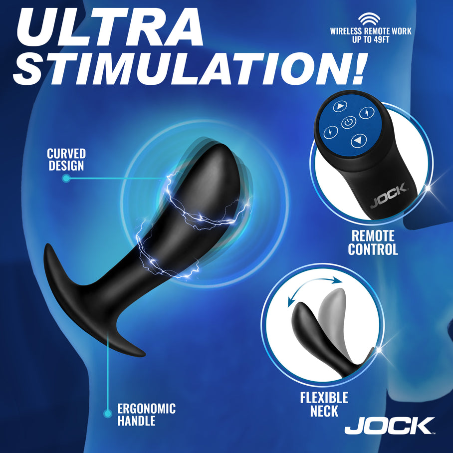 premium silicone vibrating prostate plug Jock e-stim phthalate-free latex-free