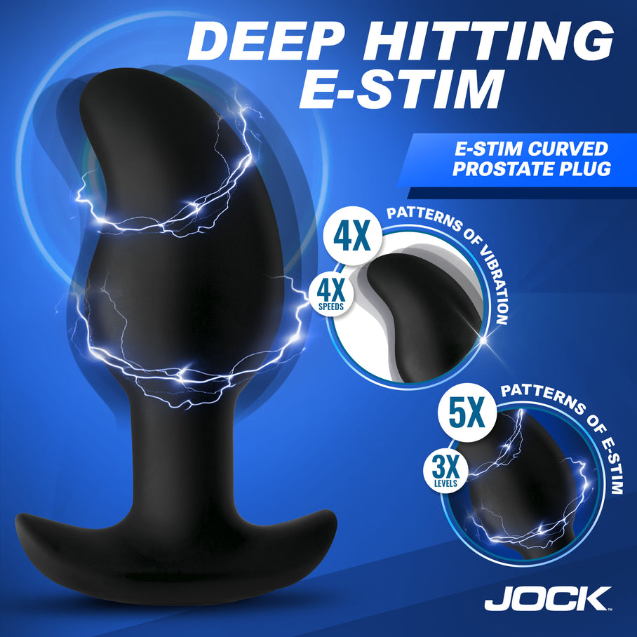 prostate-targeted vibrating e-stim plug Jock body-safe phthalate-free latex-free