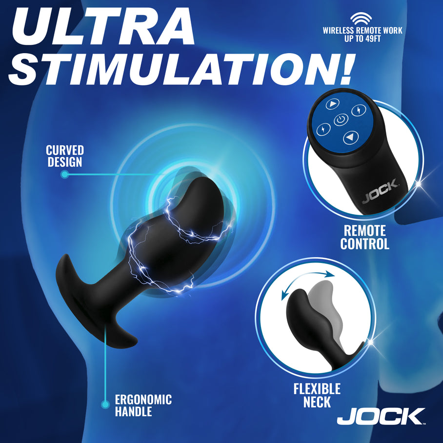 Jock Curve Toys curved prostate plug body-safe silicone 16 settings