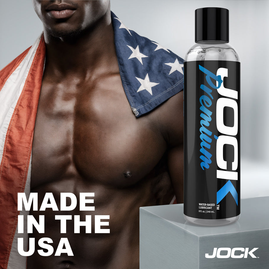 Jock Premium personal lube 240mL water-based formula couples solo vaginal anal safe