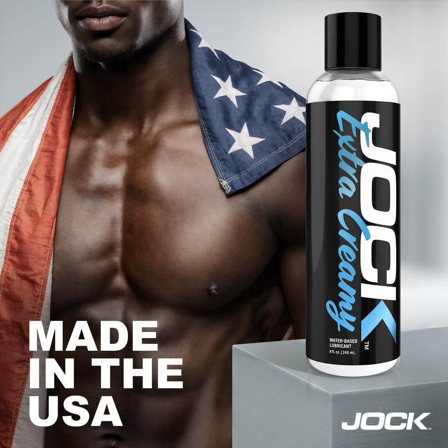 Jock Extra Creamy personal lube 240mL water-based creamy formula couples solo use