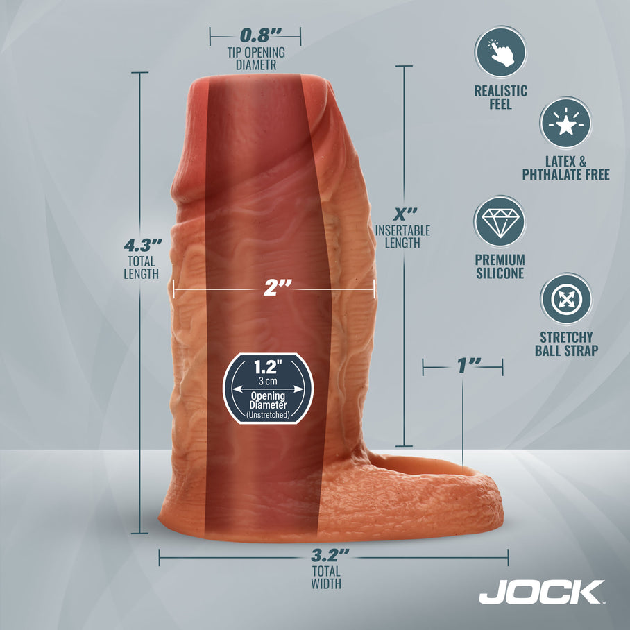 Silicone Penis Enhancer w/ Ball Strap