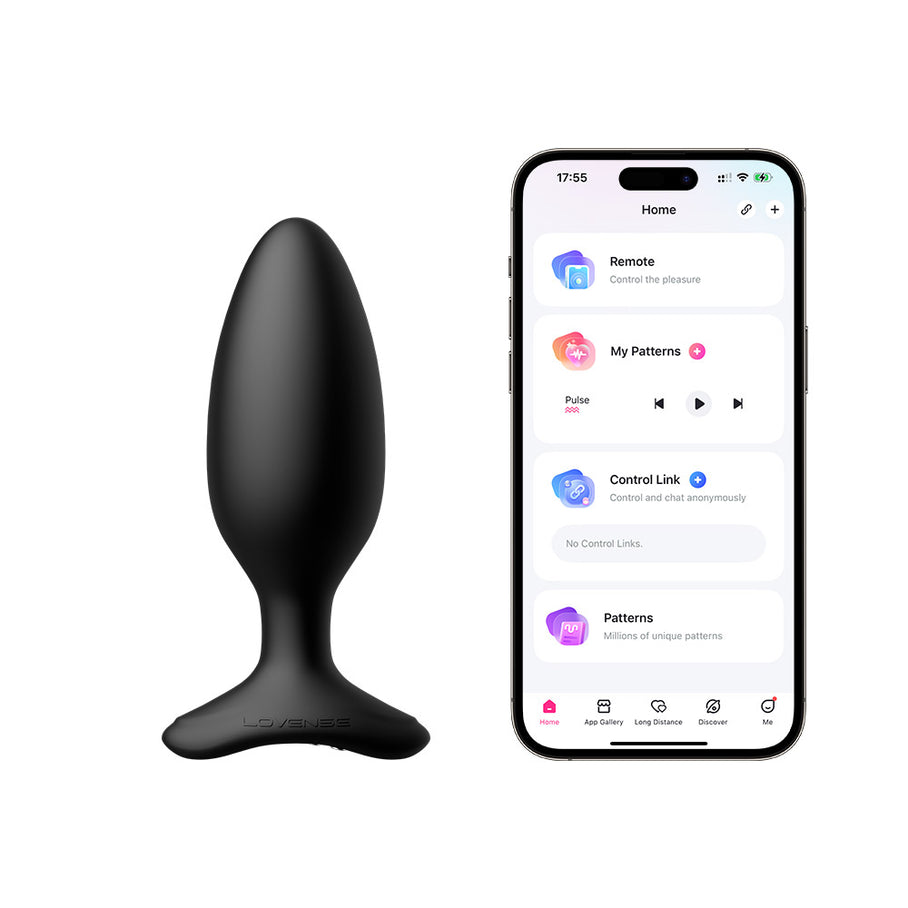 Hush 2 Bluetooth butt plug Lovense Remote app partner control rechargeable