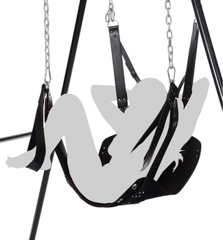 Leather Swing with Pillows and Stirrups 1