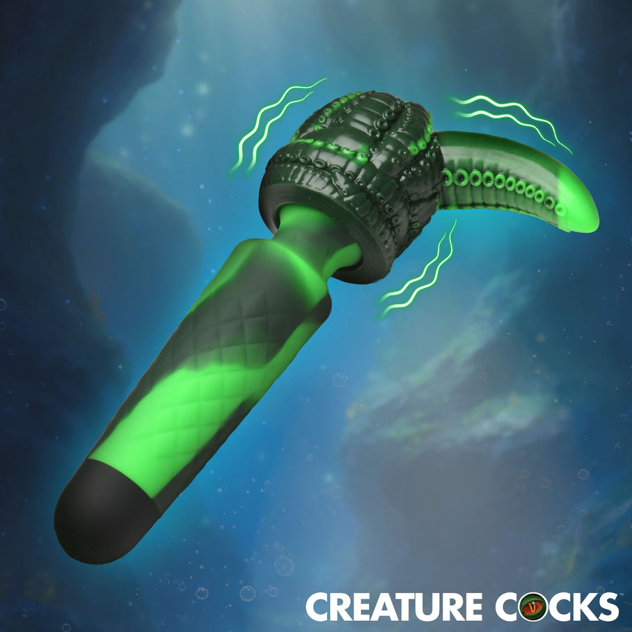 Creature Cocks Octo Wand silicone vibrating wand with attachment