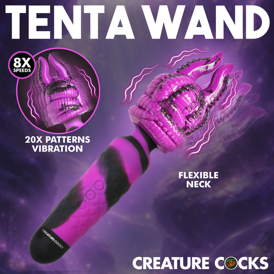 Soft curled prongs on the Tenta Wand clitoral attachment