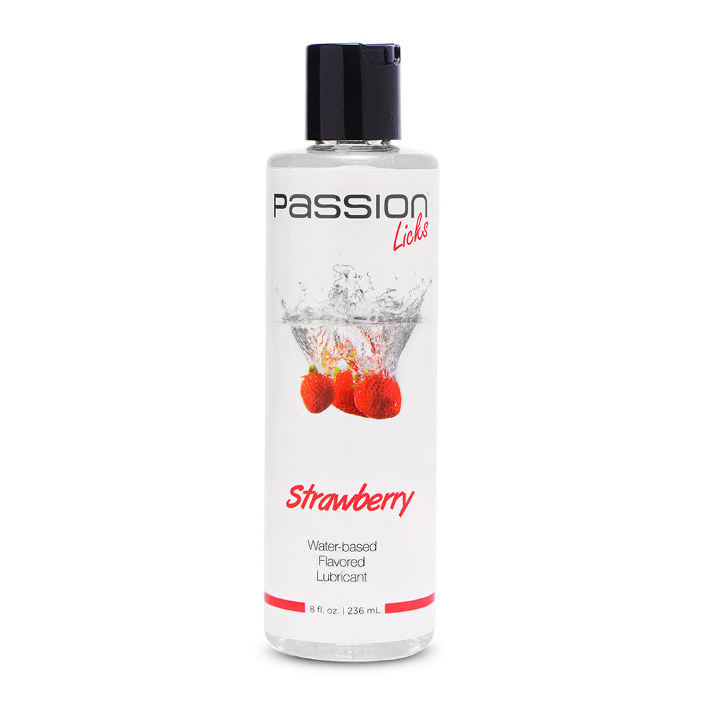 8oz Licks Strawberry Water Based Flavored Lube Healthy & Active 8oz Licks Strawberry Water Based Flavored Lube Healthy & Active