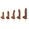 Dark Bareskin Dildo with Balls