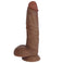 Dark Bareskin Dildo with Balls