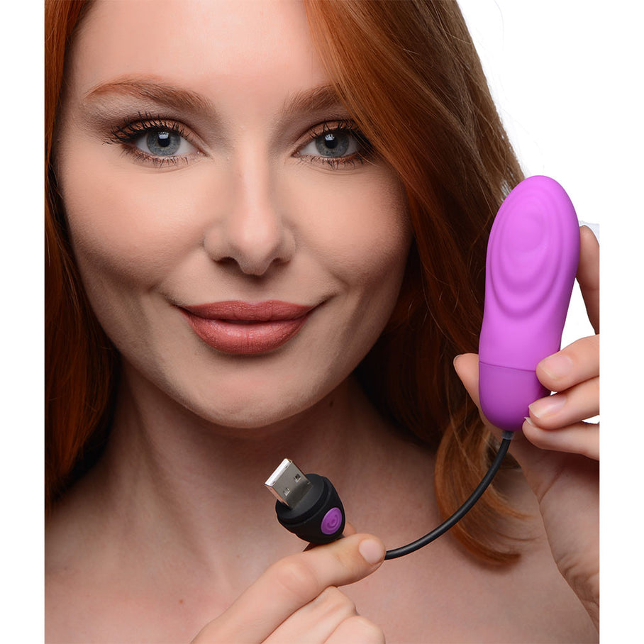 7X Pulsing Rechargeable Silicone Bullet