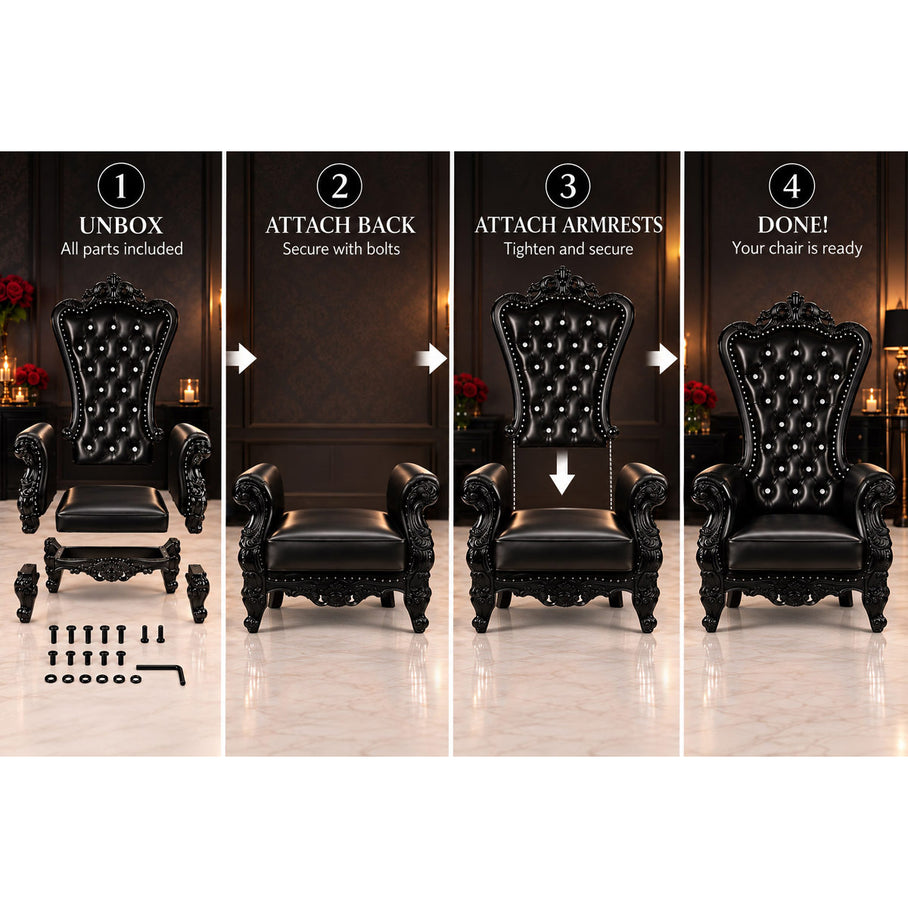 Ultimate Throne Chair - Black | Free Shipping Included
