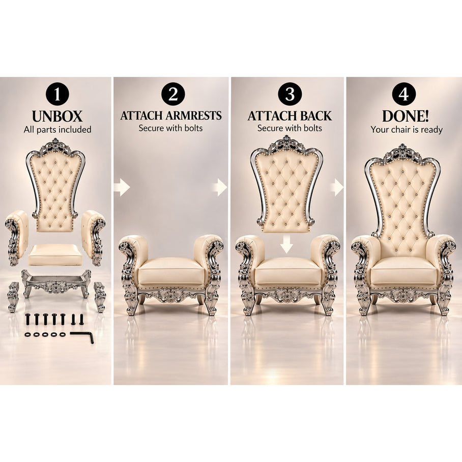 Ultimate Throne Chair - White | Free Shipping Included