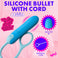 Bang silicone bullet 5.8 inch cord finger ring safe comfortable retrieval blue