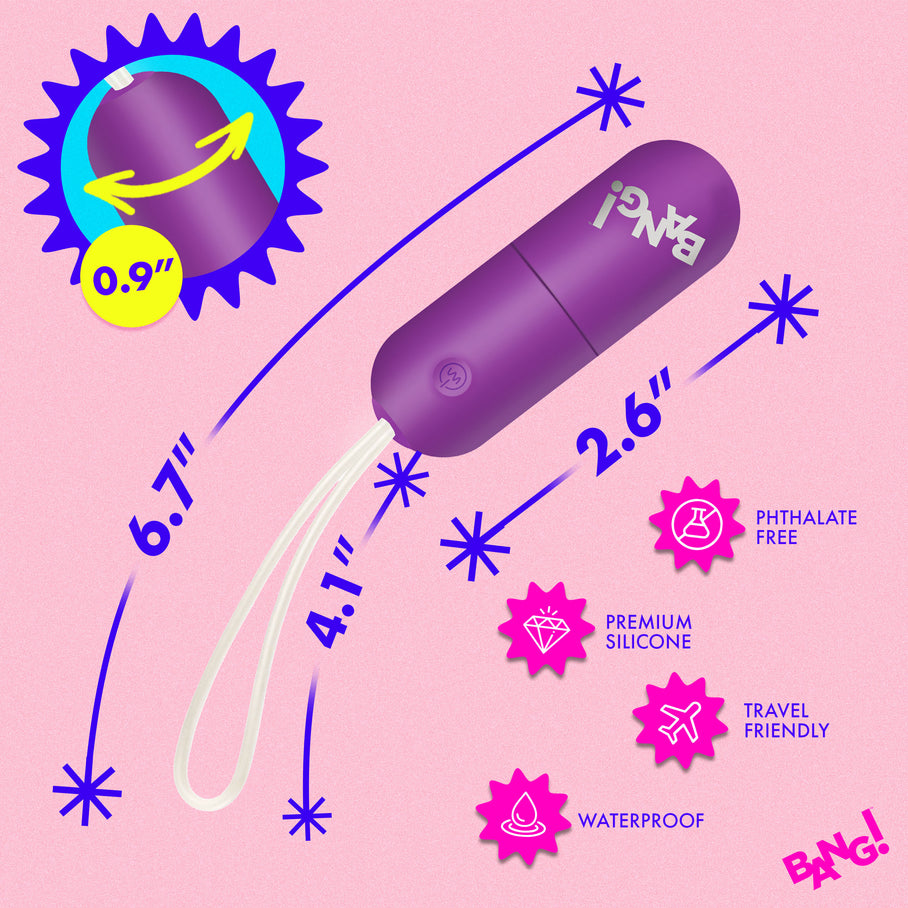 3 speeds and 17 vibration patterns on the Bang Vibrating Egg bullet vibrator