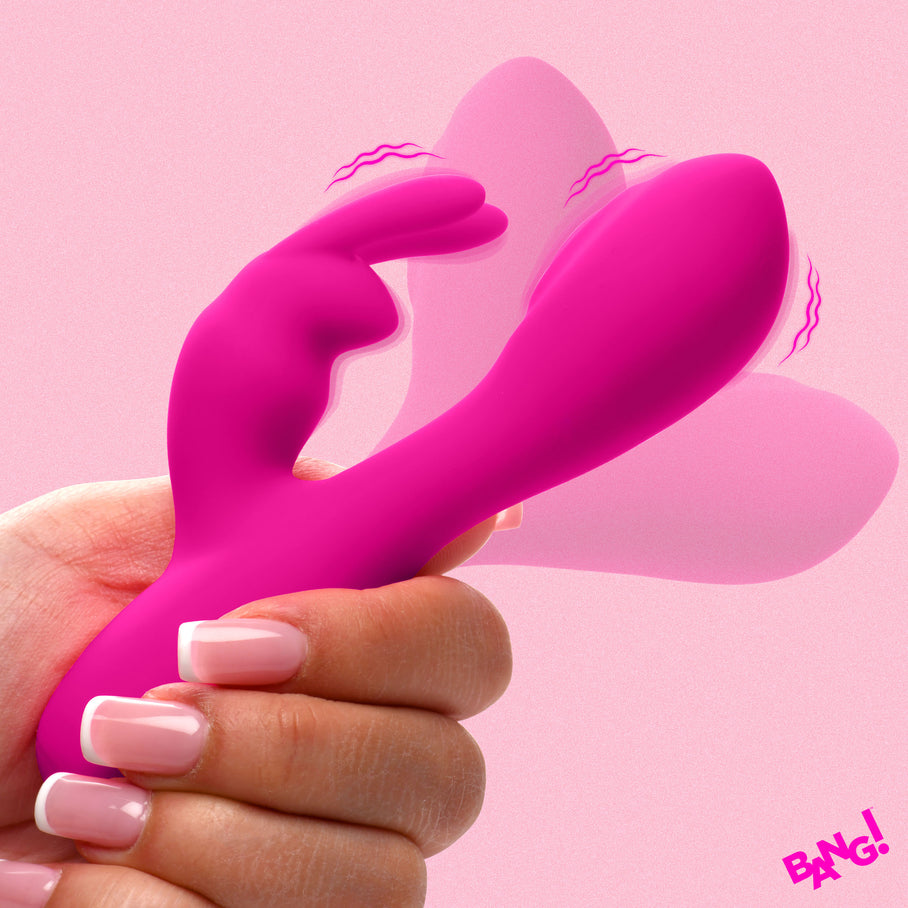 Bang vibrating silicone mini rabbit dual motor vibrator