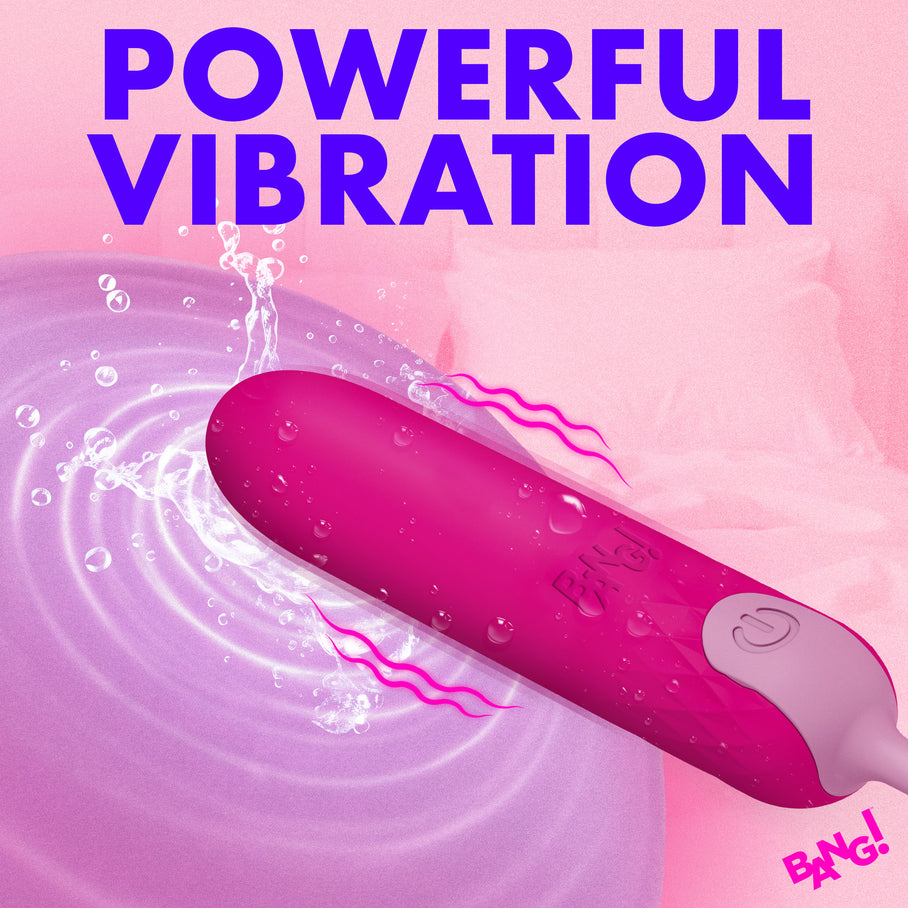 Bang bullet vibrator waterproof phthalate-free body-safe silicone travel pink