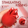 Kissing petals and tongue on the Blossom Kiss clit stimulator