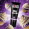 Body-safe cupcake oral pleasure gel in black 1.5 oz flip-top tube