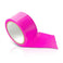 Pink bondage tape roll with a vibrant glossy finish designed for self-adhering restraint and body wrapping without adhesive residue