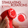 Easy button controls for the Caress rose vibrator