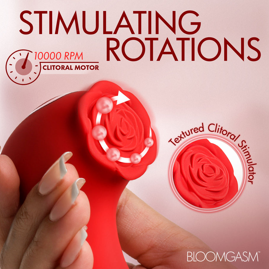 Easy button controls for the Caress rose vibrator