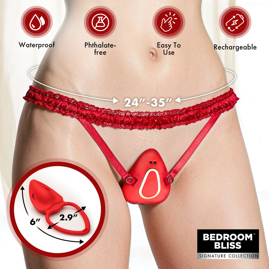 Dimensions of the Couples Panty Vibe and panties