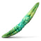 Single-piece silicone Kraken double dildo with cosmic galaxy green finish