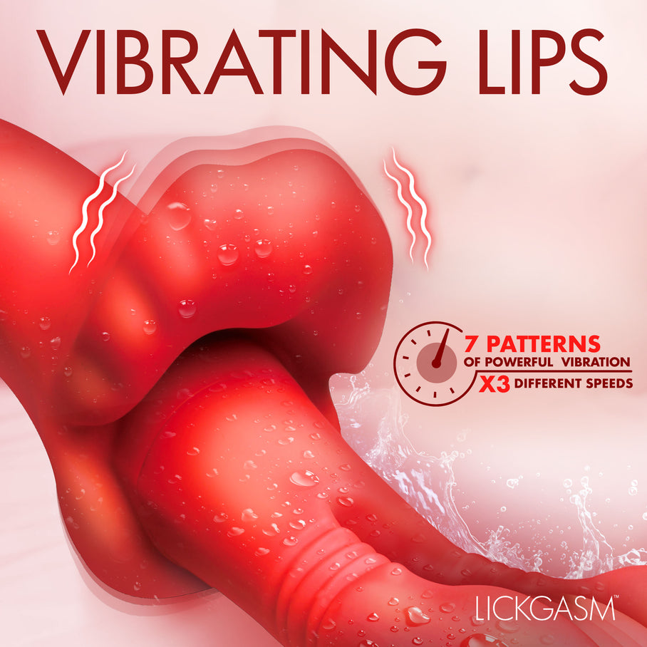 Soft red premium silicone of the Double Licker vibrator