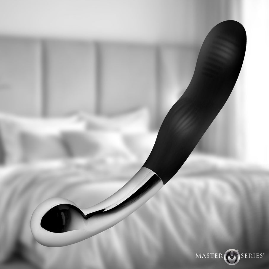 Dual Desire double-ended silicone and metal dildo for G-spot play