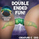 Two-tentacle silicone double dildo for solo variety or shared partner play