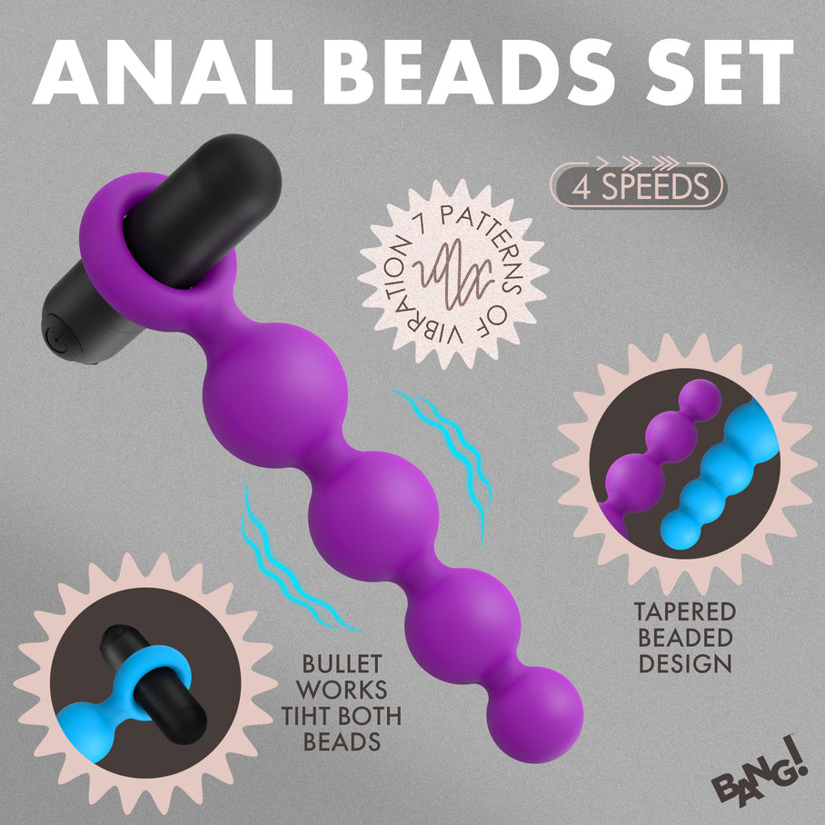 Larger graduated anal bead strand with four beads