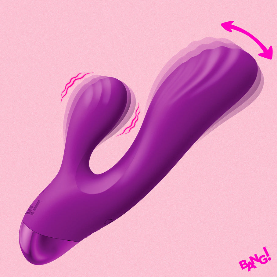 Flexible G-spot silicone rabbit vibrator in soft Purple