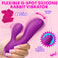 Gentle swirled ridges on the G-spot rabbit vibrator